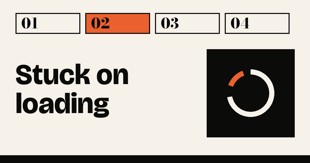 Drawing of a loading circle that has stopped part-way