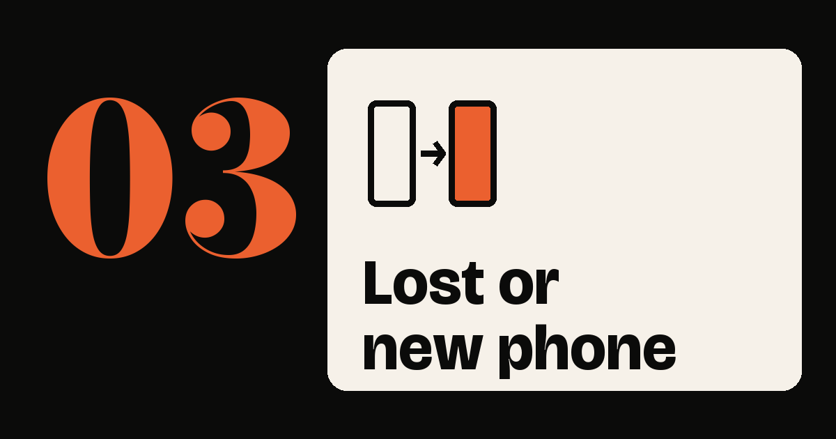 Drawing of two phones with an arrow between them